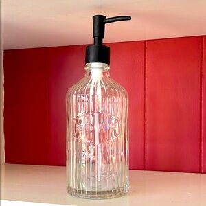 Clear Glass Soap Dispenser with Black Pump